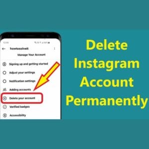 how to delete instagram account